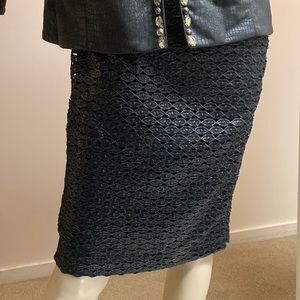 DVF Sexy Black Lace Skirt